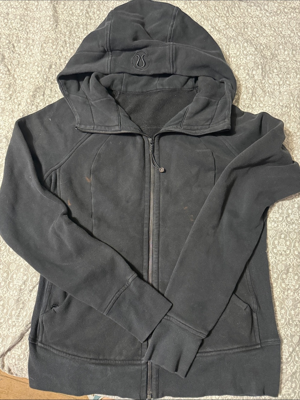 lululemon athletica Black Full-Zip Hooded Jacket